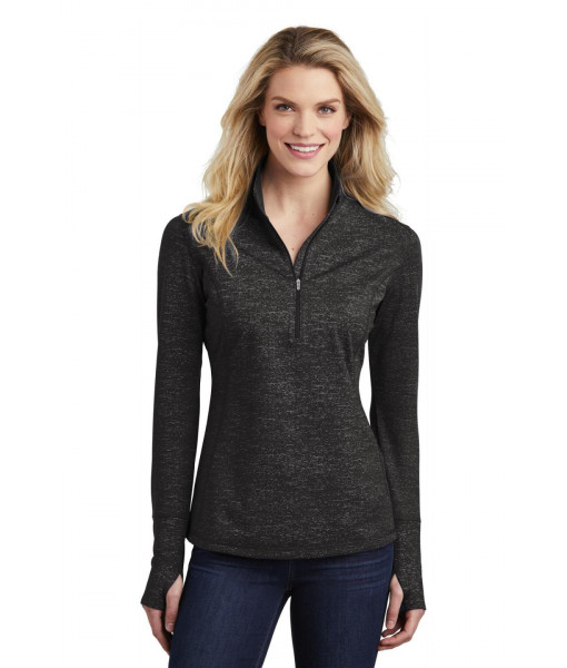 Sport-Tek ® Ladies Sport-Wick ® Stretch Reflective Heather 1/2-Zip Pullover Sport-Tek ® Ladies Sport-Wick ® Stretch Reflective Heather 1/2-Zip Pullover